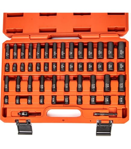 NEIKO 02437A 1/4 Drive Impact Socket Set 54 Piece Metric